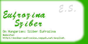 eufrozina sziber business card
